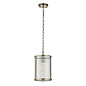 Morgan - Ribbed Glass and Antique Brass Lantern Pendant Light
