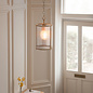 Morgan - Ribbed Glass and Antique Brass Lantern Pendant Light