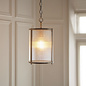 Morgan - Ribbed Glass and Antique Brass Lantern Pendant Light