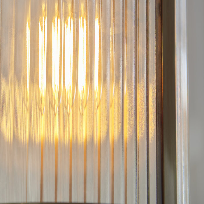 Morgan - Ribbed Glass and Antique Brass Lantern Pendant Light