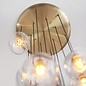 Una - Large Staircase Light - 13 Light Cascading Pendant - Antique Brass