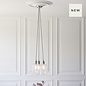 Una - 3 Light Cluster Light - Dining Room & Staircase Chandelier - Polished Nickel