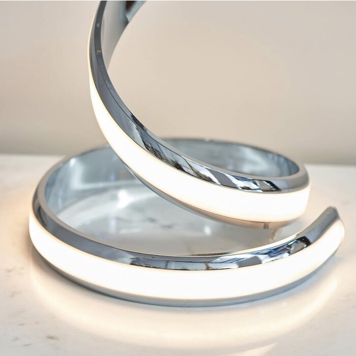 Arya - Spiral LED Table Lamp - Polished Chrome