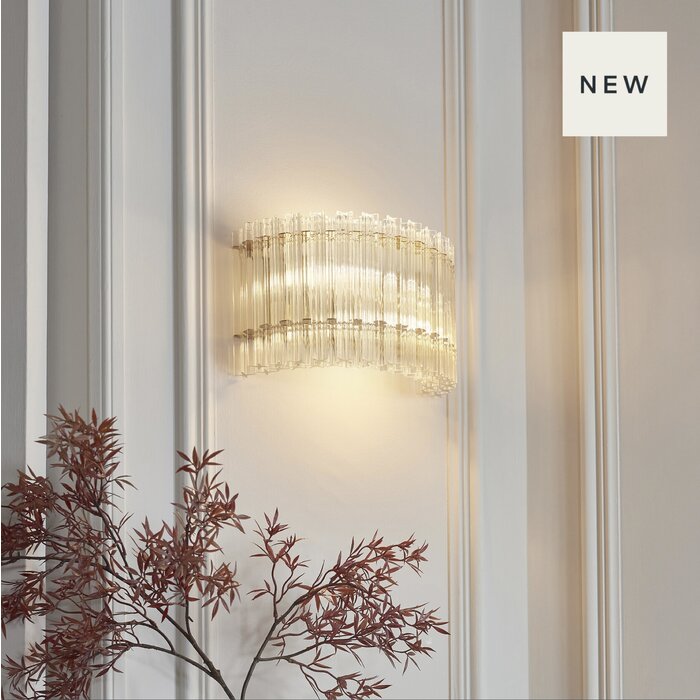 Nilo - Timeless Glass Wall Light -  Brushed Aged Brass