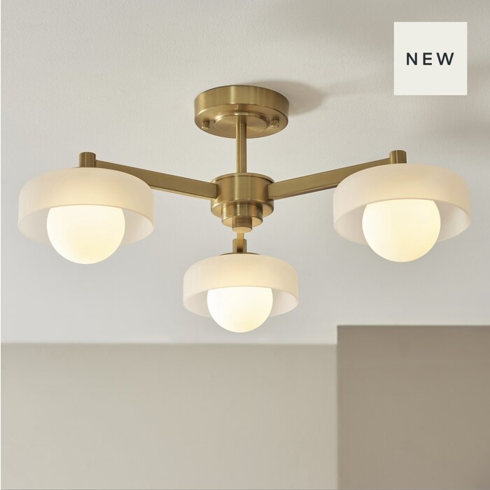 Caldera - Mid Century Modern Semi Flush Ceiling Light