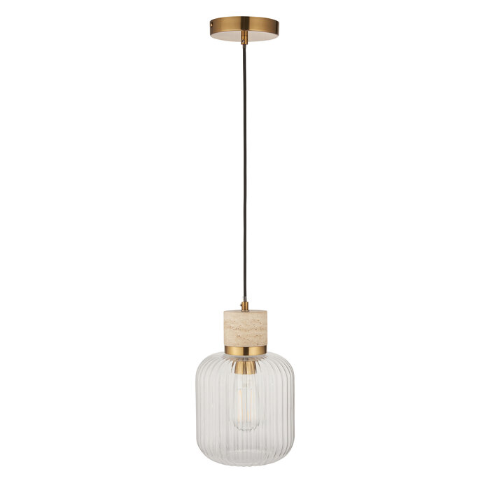 Travis - Pendant Light Fixtures Glass - Ribbed