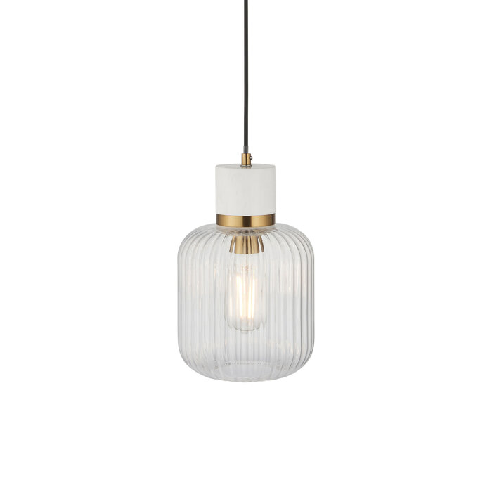 Travis - Marble and Glass Pendant Light
