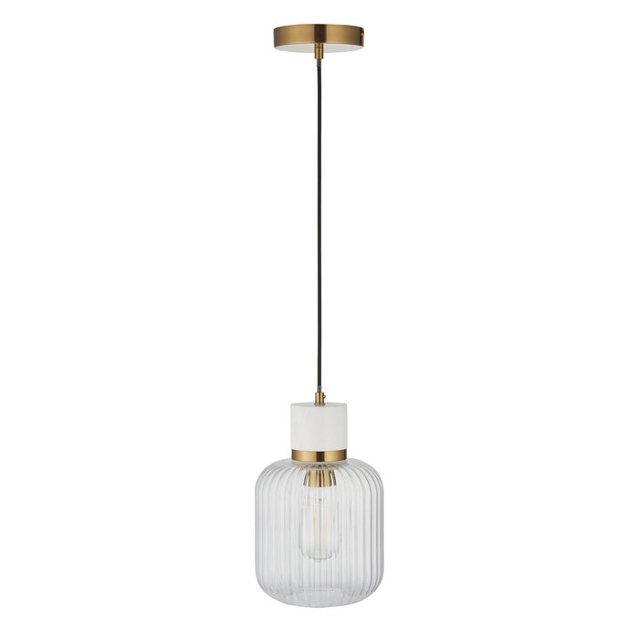 Travis - Marble and Glass Pendant Light
