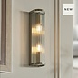 Morgan - Large Ribbed Glass and Antique Brass Wall Light