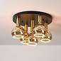 Aureon - Modern LED Semi-Flush Black Ceiling Light - 5 Light