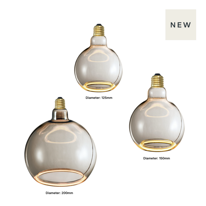 Aureon - Modern LED Semi-Flush Black Ceiling Light - 3 Light