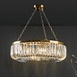 Hikari – 8 Light Crystal Chandelier – Satin Gold and Crystal