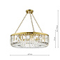 Hikari – 8 Light Crystal Chandelier – Satin Gold and Crystal