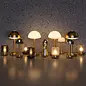Noble Firefly - Rechargeable Cordless Table Lamp - Bronze & Brown Linen
