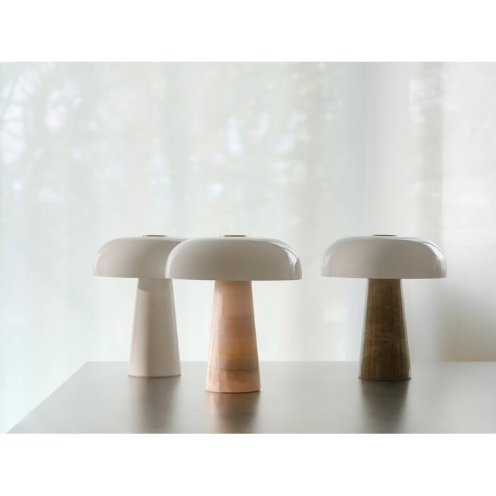 Glossy - Marble Table Lamp - Pink Jade