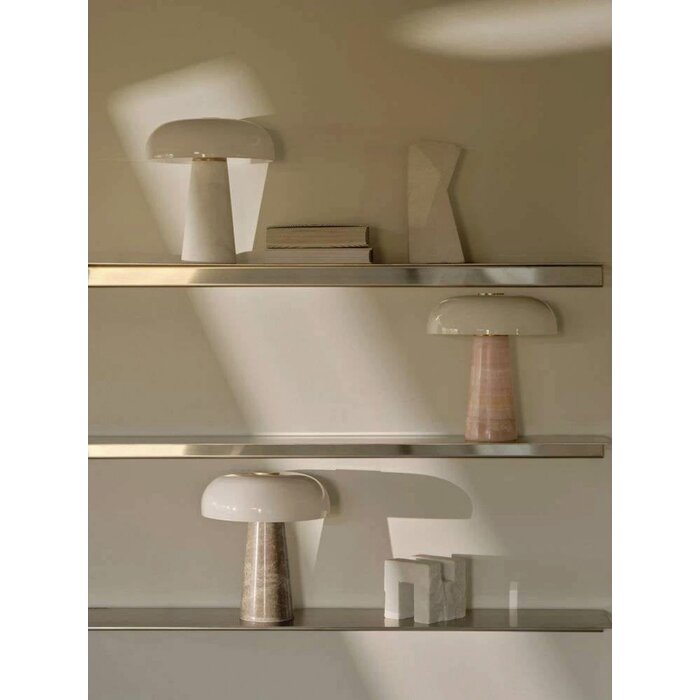 Glossy - Marble Table Lamp - Pink Jade