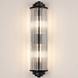 Tai - Two Light Wall Light with Glass Rods - Black