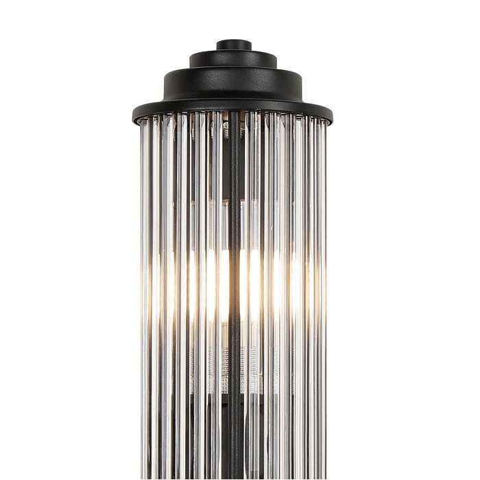 Tai - Two Light Wall Light with Glass Rods - Black