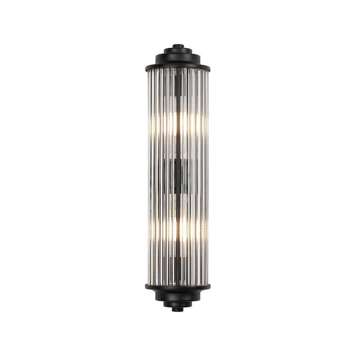 Tai - Two Light Wall Light with Glass Rods - Black