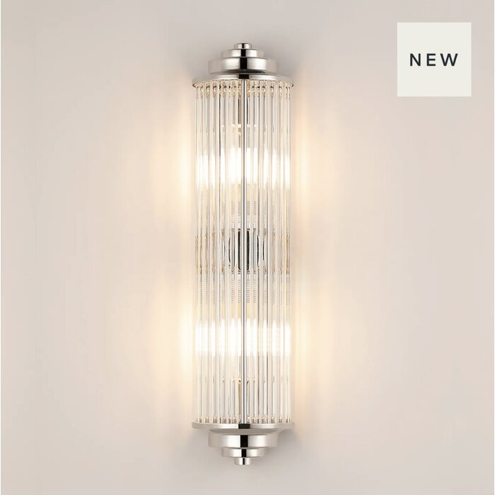 Tai - Two Light Wall Light with Glass Rods - Polished Nickel
