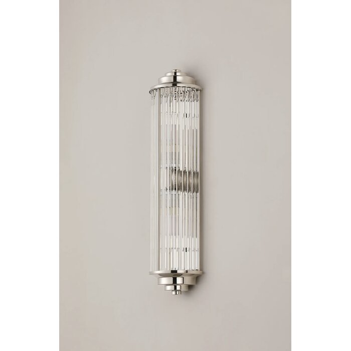 Tai - Two Light Wall Light with Glass Rods - Polished Nickel