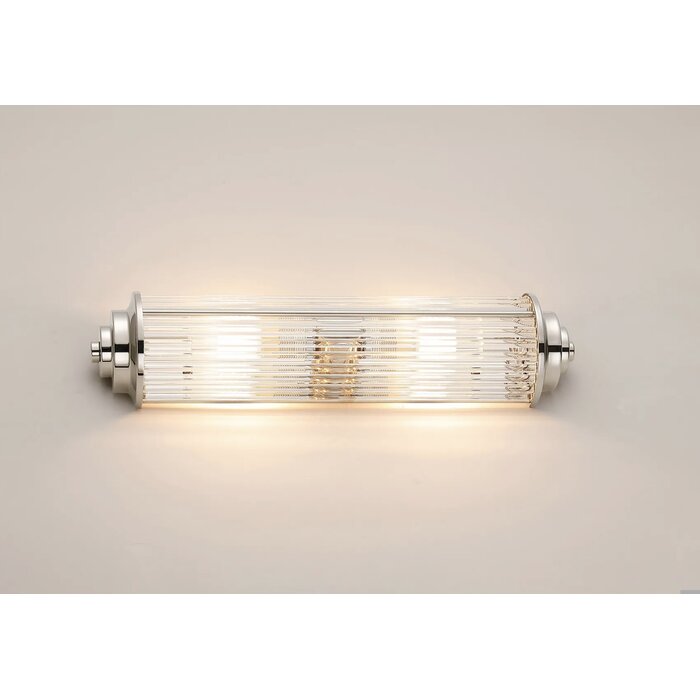 Tai - Two Light Wall Light with Glass Rods - Polished Nickel