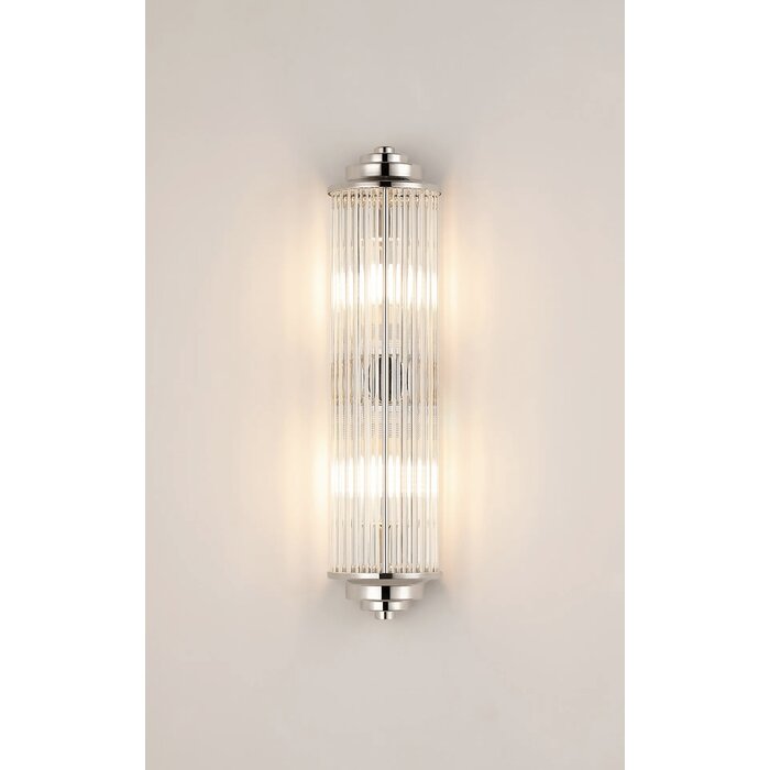 Tai - Two Light Wall Light with Glass Rods - Polished Nickel