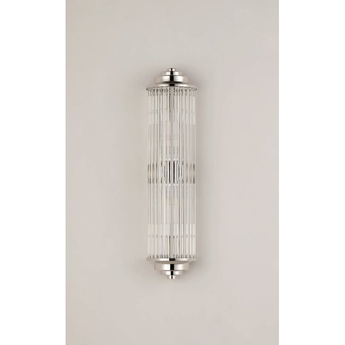 Tai - Two Light Wall Light with Glass Rods - Polished Nickel