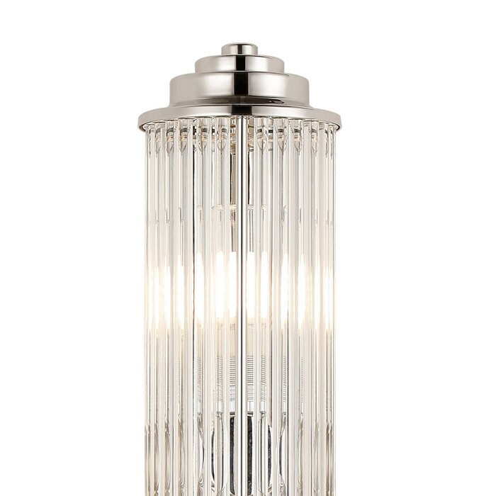 Tai - Two Light Wall Light with Glass Rods - Polished Nickel