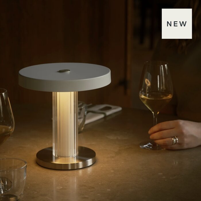 Luma - Rechargeable Cordless Table Lamp - White & Glass