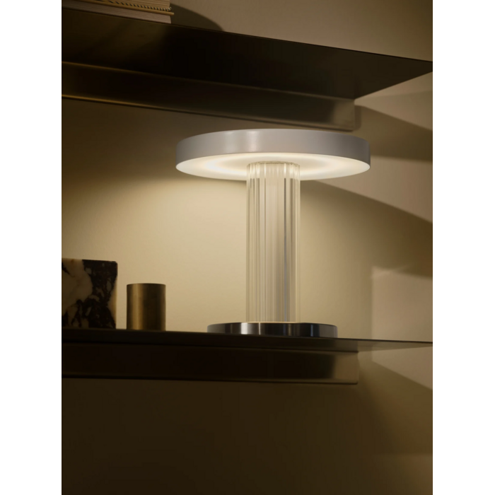 Luma - Rechargeable Cordless Table Lamp - White & Glass