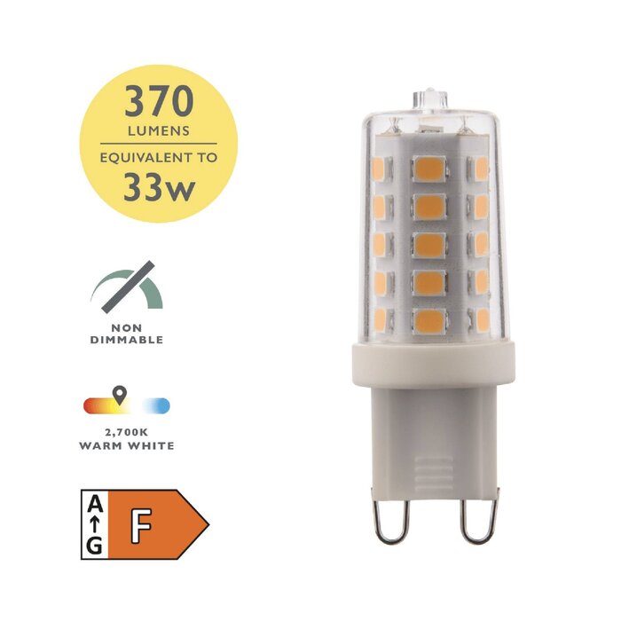 G9 Warm White LED Lamp - 3W 300Lm