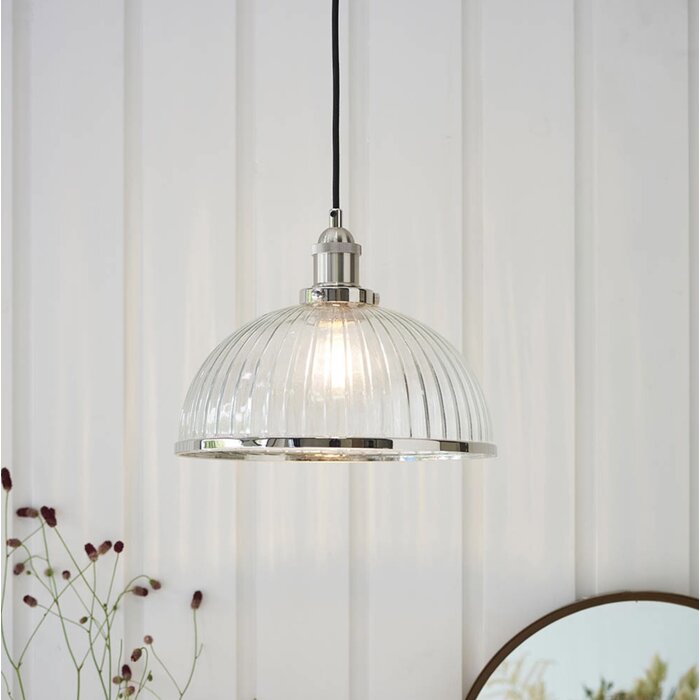 Vesta - Ribbed Glass Pendant Light