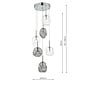 Quinn - 6 Light Cluster Pendant - Smoked/Clear Glass
