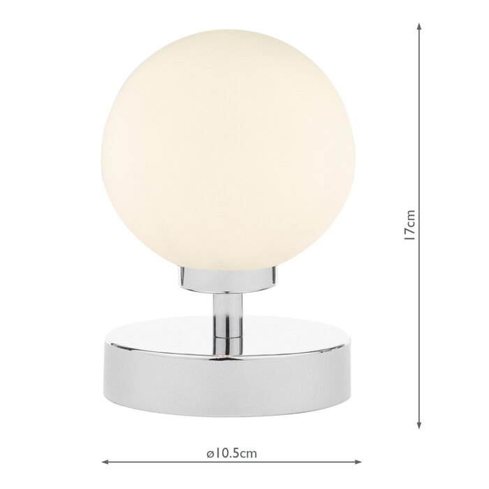 Robert - Chrome Globe Touch Table Lamp