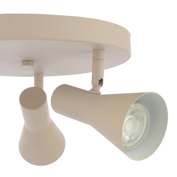 Armel- Creamy Matt Taupe 3 Light Spotlight