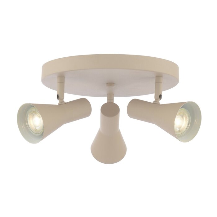 Armel- Creamy Matt Taupe 3 Light Spotlight