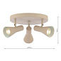 Armel- Creamy Matt Taupe 3 Light Spotlight
