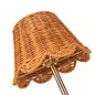 Wicker - Rattan and Brass Rechargeable Table Lamp
