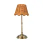Wicker - Rattan and Brass Rechargeable Table Lamp