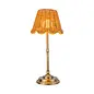 Wicker - Rattan and Brass Rechargeable Table Lamp