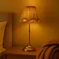 Wicker - Rattan and Brass Rechargeable Table Lamp