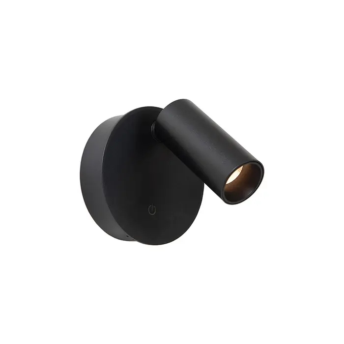 Tony - Rechargeable Bedside Reading Wall Light in black