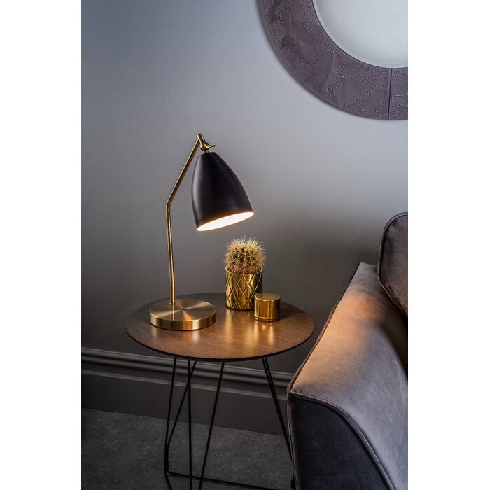 Ollie - Home Office Studio Reading Lamp - Black & Antique Brass