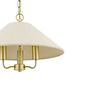 Harland - 3 Light Pendant Ceiling Light and Shade - Matt Antique Brass