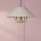 Harland - 3 Light Pendant Ceiling Light and Shade - Matt Antique Brass