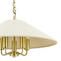 Harland - 5 Light Pendant Ceiling Light and Shade - Matt Antique Brass