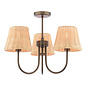 Hasfield - 3 Light Pendant Ceiling Light and Shades - Antique Bronze