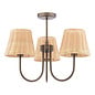 Hasfield - 3 Light Semi-Flush Ceiling Light and Shades - Antique Bronze - Laura Ashley