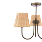 Hasfield - 3 Light Pendant Ceiling Light and Shades - Antique Bronze